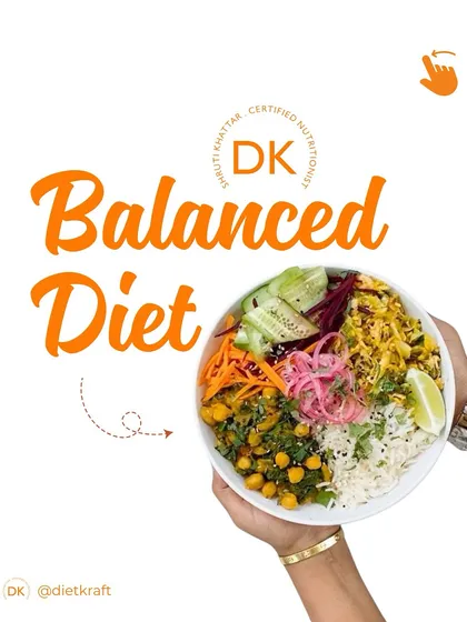 This is what a balanced plate looks like. It's not about eating less, it's about eating right. I teach you how to fill your plate with colorful, nutrient-dense foods that power your body and mind.