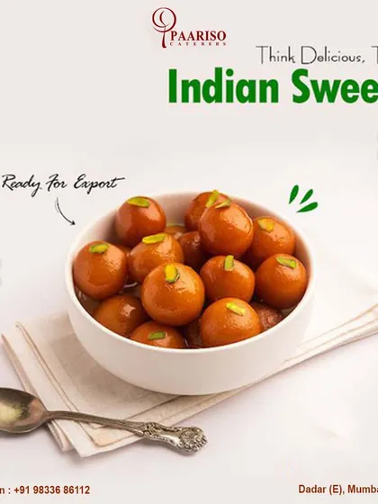 Our Gulab Jamuns are soft, spongy, and soaked in a fragrant sugar syrup. This quintessential Indian sweet is a must-have for festive occasions and is always prepared fresh for our catering events.