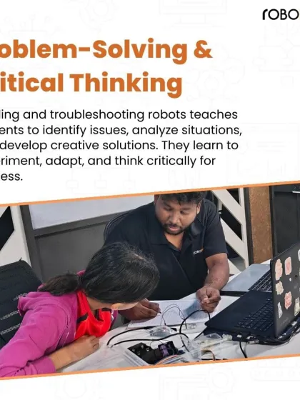 An instructor helps a student troubleshoot a coding problem. This critical thinking and problem-solving cycle is where the most valuable learning happens.