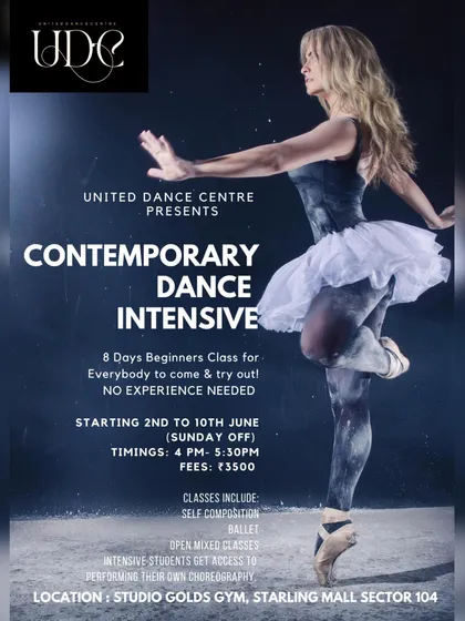 Thinking of trying something new? Our Contemporary Dance Intensive is perfect for absolute beginners. This poster gives you all the details for our 8-day course designed to introduce you to the fundamentals of contemporary movement and ballet.
