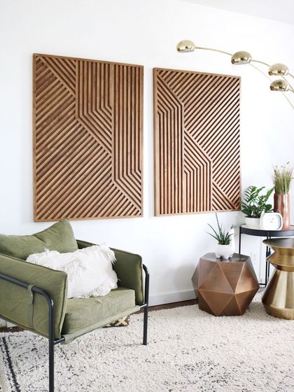 Best of Bharat - 3D & Sculptural Wall Art Modern Geometric Wood Art photo 34