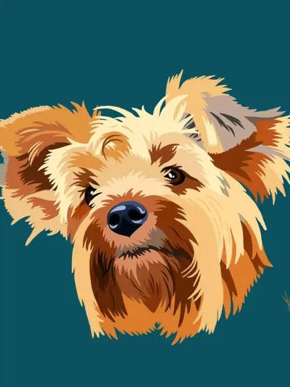 I love creating pet portraits! 🎨 This digital illustration of a fluffy dog shows the style I use to capture the unique character of your furry friends. This kind of art can also be put on a custom wallet card.