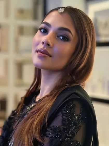 A festive look created for Diwali. The smokey eye and glossy lip combination is perfect for evening celebrations.