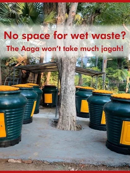 Our Aaga composters are designed to fit seamlessly into community spaces. Whether it's a designated garden area, a basement, or a terrace, we help you find the perfect spot to start turning your community's waste into wealth.