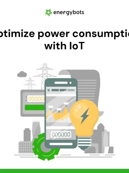 This illustration visualizes how our IoT technology helps you optimize power consumption. By connecting your meters and machinery to a central app, you gain the insights needed to manage usage patterns, reduce peak load, and lower your overall energy costs.
