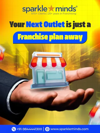 Your next outlet is just a franchise plan away. This image of a hand holding a storefront symbolizes how a well-structured plan can make your dream of opening new locations a reality.