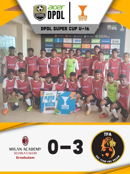 A clean 3-0 win against Milan Academy's Kerala team shows our U16 team's strength in the DPDL Super Cup group stage.