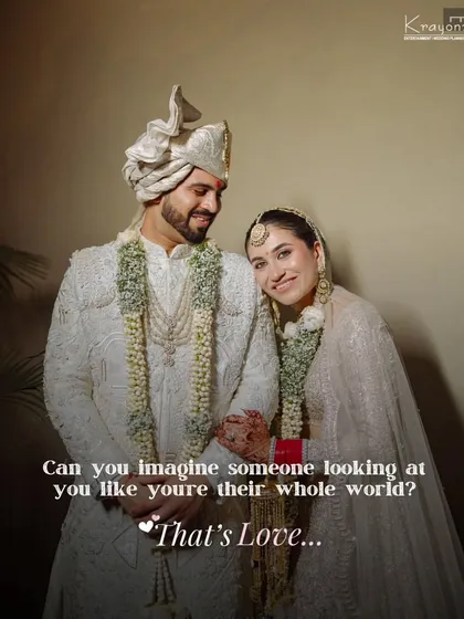 "Can you imagine someone looking at you like you're their whole world? That's Love." A beautiful portrait of the couple, perfectly capturing the adoration and love they share.