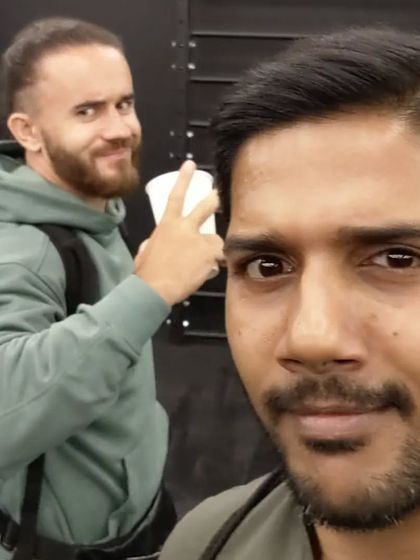 A candid shot with Yuval. The entire experience was a game-changer for me.