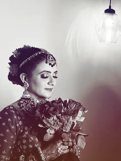 A teaser shot of my gorgeous bride, with a vintage filter. The full look is coming soon.