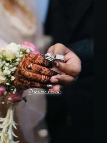 For me, mehndi is a symbol of love. This is a special moment from my own wedding, showing the rich stain of my bridal henna. It’s this feeling of love and celebration that I bring to every bride I work with.