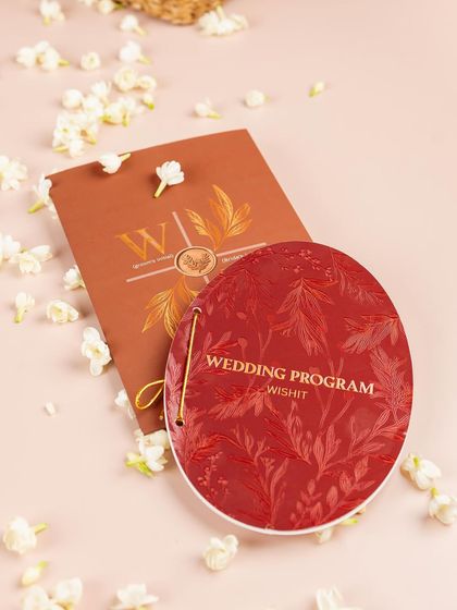 A sneak peek of our wedding stationery, including a custom wedding program. Every detail is designed to create a cohesive and beautiful theme for the celebration.