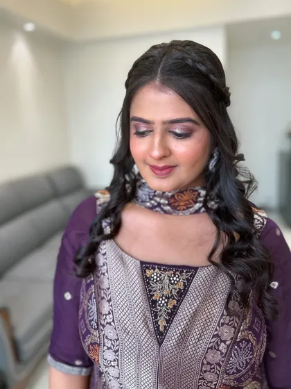 A close-up showing the beautiful blending of the eyeshadow.