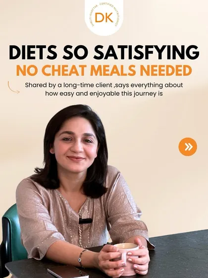 "Diets so satisfying, no cheat meals needed." This quote from a client perfectly captures my philosophy. When you eat well and feel full, the cravings for unhealthy foods naturally decrease.