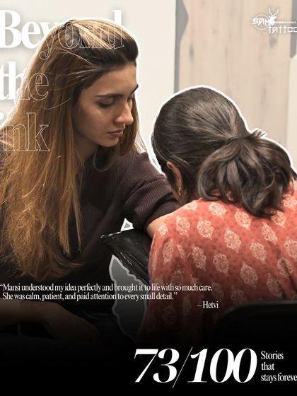 "Mansi understood my idea perfectly and brought it to life with so much care." Hetvi, who got a tattoo for her mom's birthday.