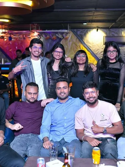Another group enjoying their table at BOHO. Whether you're dancing or chilling with friends, the vibe is always right.