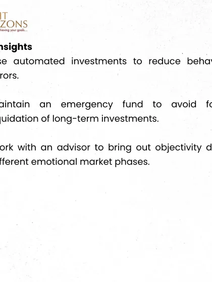 Key insights from our Weekly Bulletin on the psychology of money. We provide actionable takeaways, such as using automated investments to reduce behavioral errors and working with an advisor for objectivity.