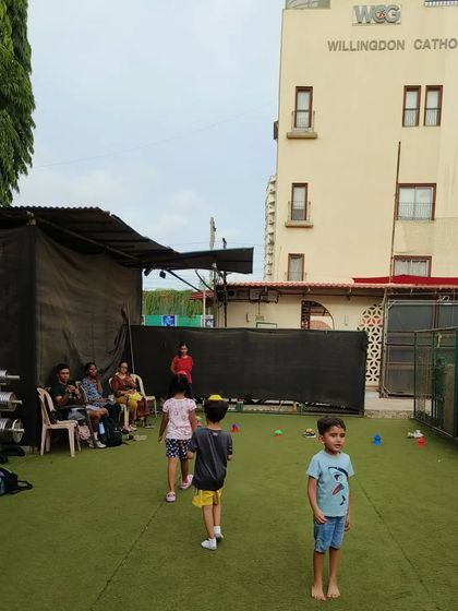 This is our outdoor classroom at the Willingdon Catholic Gymkhana. With plenty of space to run and play, it's the perfect setting for our little adventurers to explore movement and make new friends.