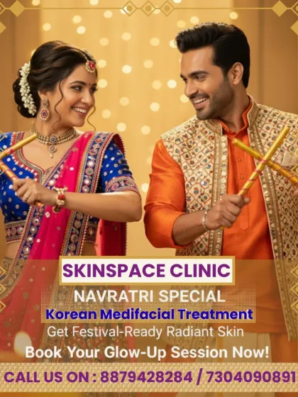 This Navratri, let your skin radiate as beautifully as your festive spirit. Our special Korean Medifacial treatment is designed to deeply cleanse, hydrate, and brighten your skin, giving you that perfect festive glow for all nine nights of celebration.