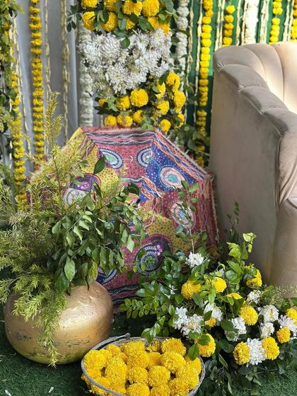 The Trendy Party - Wedding & Pre-Wedding Event Decoration Vibrant Haldi & Mehendi Setups photo 33