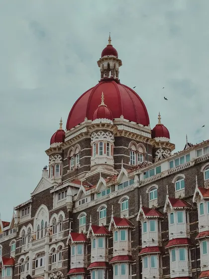 Another angle of the majestic dome of the Taj Mahal Palace, a symbol of Mumbai's resilience and grandeur.