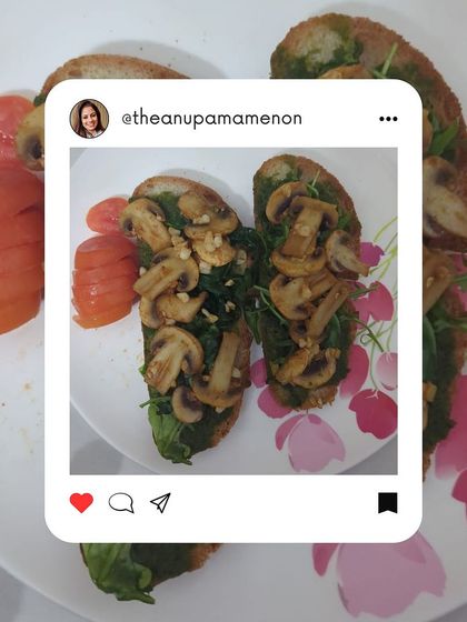 Mushroom and spinach on toast is a great example of a balanced meal. You don't need to cut carbs, just moderate them.