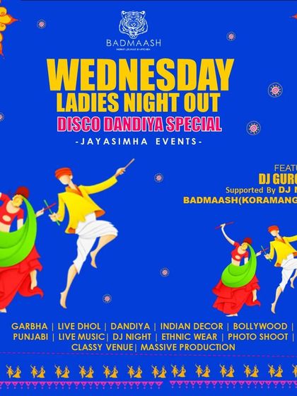 Even my weekly Ladies Night gets a festive twist, like this Disco Dandiya special. I keep my events fresh by blending regular nights with seasonal themes.