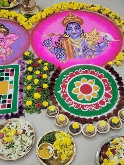 Phaneendra Acharya - Hindu Priest Services for Religious Ceremonies Intricate Rangoli & Mandala Art photo 3