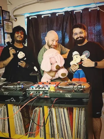 More fun with the crew in the studio. We might be serious about the music, but we never take ourselves too seriously.