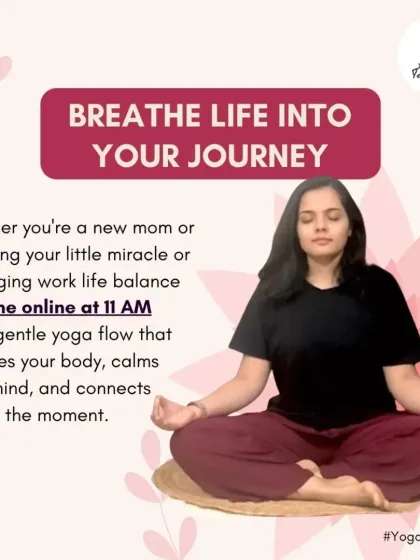 Whether you're a new mom or planning for one, I invite you to breathe life back into your journey. This is me, inviting you to join my online sessions for a gentle yoga flow that nurtures your body and calms your mind.