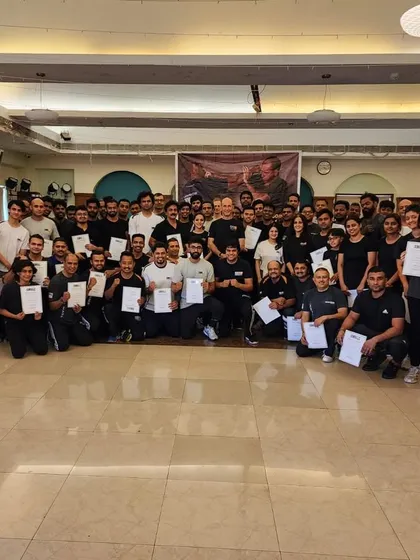 This is our community after the Combat Mindset & Fighting Skills Seminar led by the founder of Krav Maga Global, Master Eyal Yanilov, in Mumbai. We build warriors who are mentally and physically prepared.