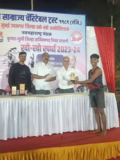 Felicitating another promising player at the district level.