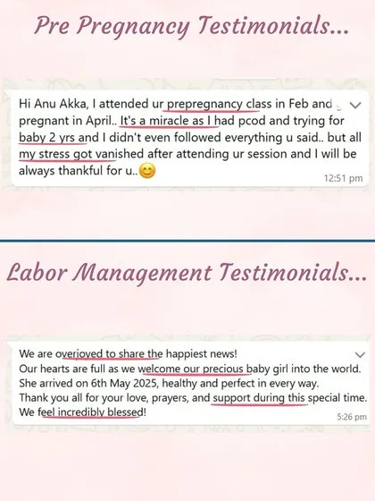A student with PCOD who had been trying for 2 years found her stress "vanished" after our pre-pregnancy session and is now pregnant.