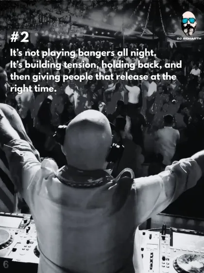 Being a DJ isn't just about playing one hit after another. It's about the art of building tension, knowing when to hold back, and creating that perfect moment of release that makes the crowd erupt.