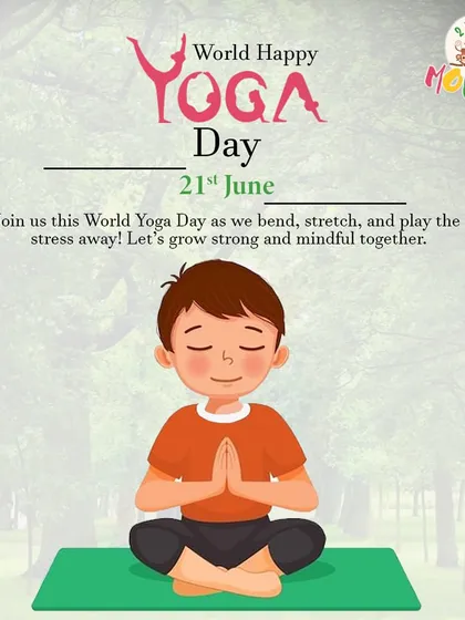 On World Yoga Day, we encourage our little yogis to bend, stretch, and play the stress away. It's a wonderful opportunity to introduce them to mindfulness and healthy habits in a fun, accessible way.