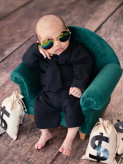 Another pose from the Boss Baby series. His serious expression is just perfect for the theme.