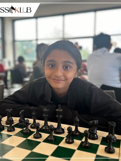 A young player ready for her match at our JP Nagar grand opening. We aim to create a welcoming and encouraging atmosphere for everyone, especially those new to competitive chess.