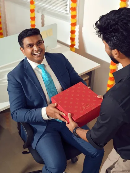 This is the moment I work for. Seeing the happiness on a team member's face when they receive a thoughtful gift. My goal is to create corporate gifts that build real connections and make people feel genuinely appreciated.