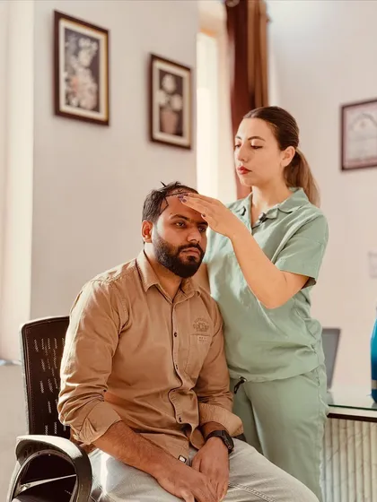 A patient during a consultation with one of our Turkish specialists. We take the time to understand your goals and design a treatment plan that will deliver the natural, long-lasting results you want.