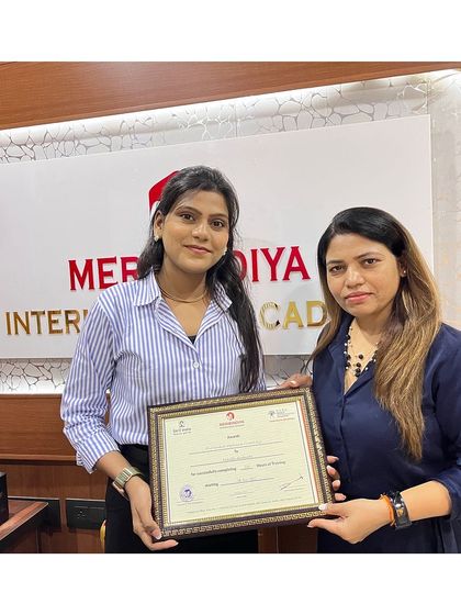 She has successfully completed her training and is now a certified makeup artist.