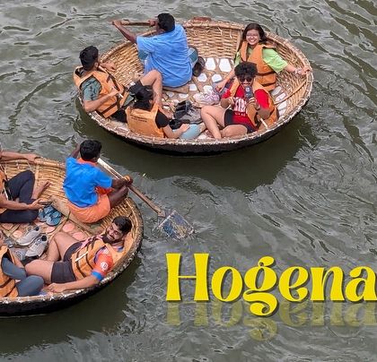 The iconic coracle ride at Hogenakkal, where you get to experience the river and its currents up close.