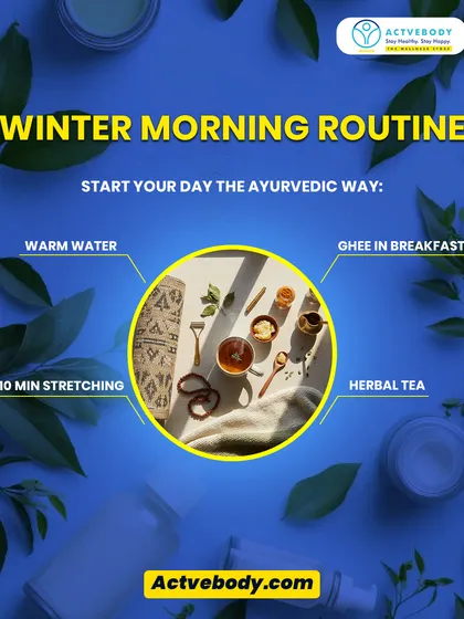 My Simple Ayurvedic Winter Morning Routine. How you start your day sets the tone for everything else. Here is a simple morning routine I recommend to my clients during winter to boost immunity and energy. It includes starting with warm water, adding ghee to breakfast, gentle stretching, and sipping herbal tea. It’s all about small, nourishing habits.
