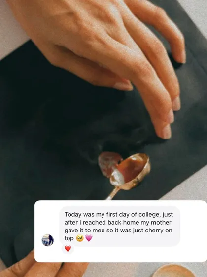 A letter arriving on the first day of college, what a perfect 'cherry on top'. This screenshot from a subscriber shows how Love Posted can mark special occasions and bring comfort at just the right time.