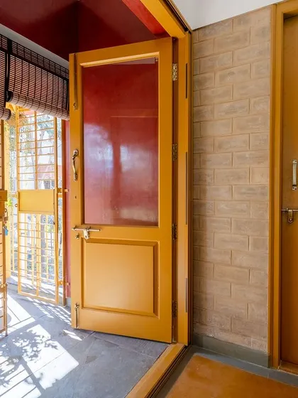 Another view of the doorway, highlighting the simple, clean lines.