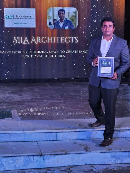A proud moment on stage. We are grateful to WE VYSYA for recognizing our contribution to architecture and design in Namma Bengaluru.