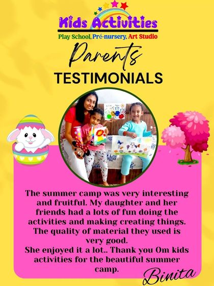 Another fantastic testimonial from a summer camp parent. We are thrilled she found the camp "very interesting and fruitful" and appreciated the quality of the materials we use. Our goal is always to provide the best experience possible.