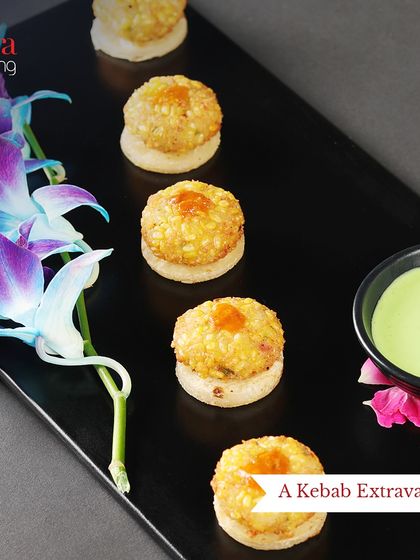 An elegant presentation of our bite-sized appetizers. These mini canapés are perfect for high-teas and cocktail parties, offering a burst of flavour in every bite.