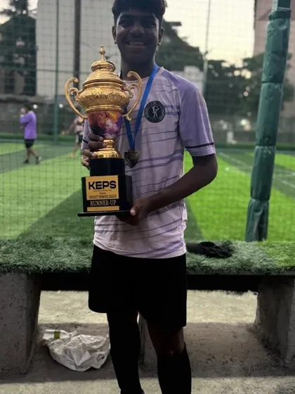 Another one of our talented U-15 players with the KEPS runner-up trophy.
