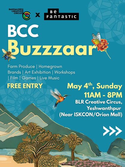 The BCC Buzzzaar, a collaboration with BeFantastic, is a day dedicated to celebrating our planet's pollinators. Join us for a market filled with farm produce, homegrown brands, art exhibitions, and workshops.