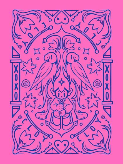 The line art for the 'CLOY' piece. I often share the inking stage of my digital work before adding color.